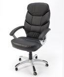 Sedia Poltrona Presidenziale da Ufficio in Similpelle Bozzini Excelsior Nero