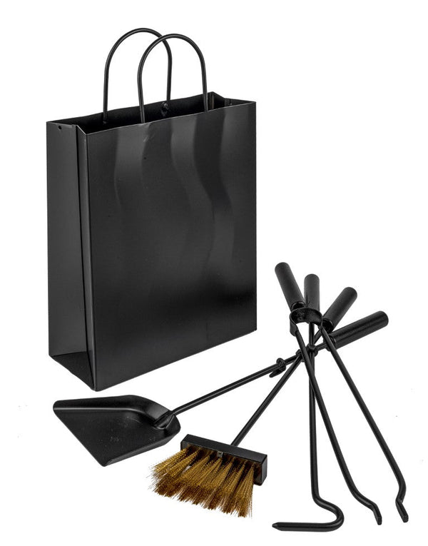 online Set Camino 4 Pezzi H56 in Ferro Verniciato Nero Opaco