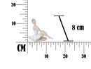 Ballerina Dicy Seduta 14x8x8 cm in Resina Bianco