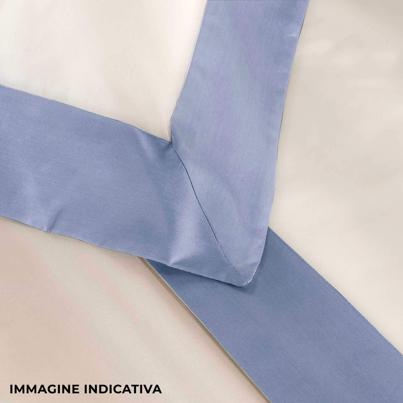 Set Lenzuola Sopra Sotto e Federe Bordi in Raso Garrini Eveline Avorio/Avorio Varie Misure