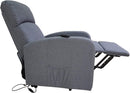 Poltrona Alzapersona Elettrica 1 Motore 65x75x101 cm in Tessuto Grigia