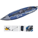 Kayak Gonfiabile Biposto 400x90cm ZRAY Tortuga con Pagaia a Doppia Pala e Zaino