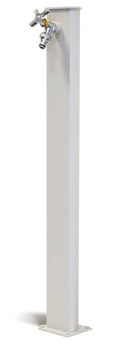 Fontana da Giardino con Rubinetto in Acciaio e Alluminio Cork Bianco Grigiastro