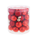 Set 192 Palle di Natale da Appendere Ø 2,5 cm in Vetro Rosso