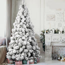 Albero di Natale Innevato Des Alpes 210 cm 468 Rami Super Folto Effetto Neve