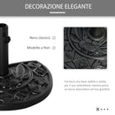 Base per Ombrellone da Giardino Mezzaluna 10kg in Cemento Ø50x32 cm 