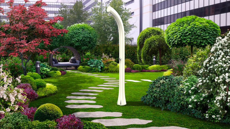 Doccia Solare da Esterno Giardino 30L Miscelatore Arkema Jolly Plus Verde Scuro