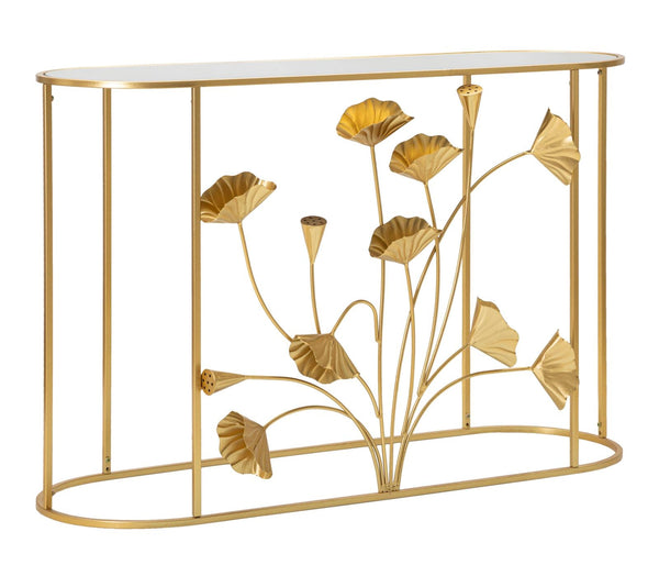 Console Fixe Flow 120x80x40 cm en MDF Fer et Or online
