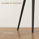 Set 2 Sedie Imbottite Stile Nordico 54x57x80 cm Tessuto Effetto Velluto Crema 