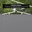 Pareti Gazebo 3x3 e 3x6 m in Tessuto Oxford Grigio con Chiusure ad Anello e a Gancio