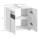 Mobile Sotto Lavabo Bagno 2 Ante 60x36,5x56 cm in MDF Bianco