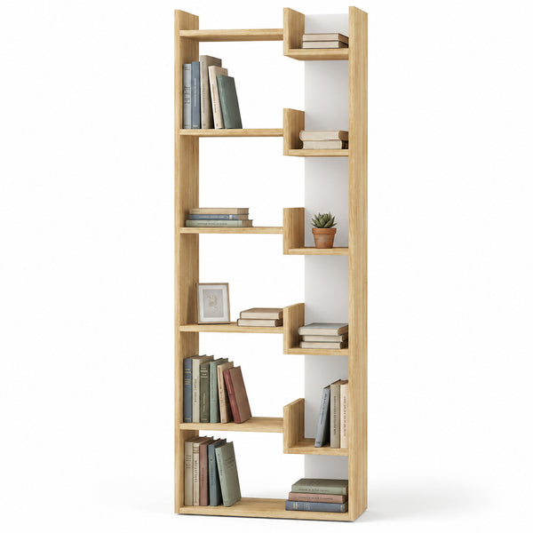 Libreria a 6 Ripiani 60,5x22x162,5 cm Scaffalatura Verticale Moderna Quercia online