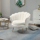 Poltrona Imbottita 179x77x77 cm in Velluto Crema