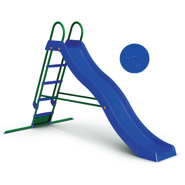 Toboggan enfant 285x46x165,5 cm en métal bleu et vert acquista