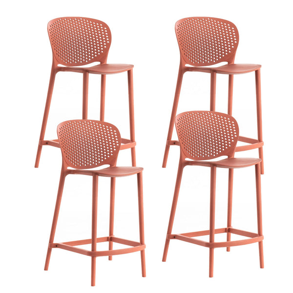 Set 4 Sedie 46x42xH93 cm in Polipropilene Spot Arancione sconto
