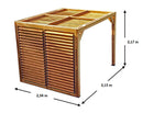 Pergola da Giardino con Veneziane Mobili 313x224x217 cm in Legno Picea Massello Termo Trattato