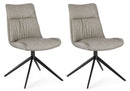 Set 2 Sedie 50x64x86h cm Jordan Pu Tortora 