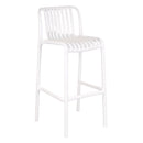 Set 4 Sgabelli 42x101 cm in Polipropilene Bianco