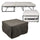 Pouf de lit pliable avec matelas pliant 78x78x47 cm Avalli Contract Marron
