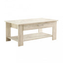 Tavolino Salotto Myrto 110x60x44 h cm in Truciolare bilaminato Pino Chiaro