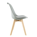 Sedia da Pranzo 48x50x82 cm Piedi in Legno Grigio