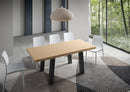 Tavolo Allungabile 180/230x90 cm Svalen Rovere Scortecciato Gambe Antracite      