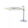 Parasol de Jardin Décentralisé Newton 3x3m en Toile Ecru Aluminium Noir