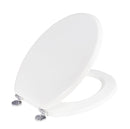 Copriwater Universale 37x43,5 cm in MDF Cerniere in Metallo Cromato Bianco Lucido