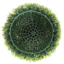 Set di 2 Piante Finte di Bosso da Ø40 cm per Interno ed Esterno in PE Verde      
