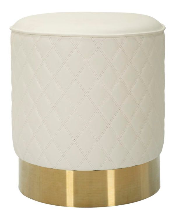 online Puff Rotondo Sharon Ø36x39 cm in Pino e MDF e Metallo e Plastica