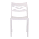 Set 6 Sedie 81x46x52 cm in Polipropilene Bianco