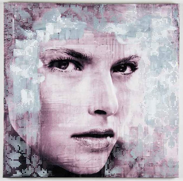 acquista Peinture à l'huile technique mixte sur toile avec inserts décoratifs. Cadre en bois Rêves