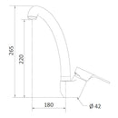 Rubinetto Miscelatore Monocomando Girevole Lavello Alto in Ottone Mariani Vela Cromato