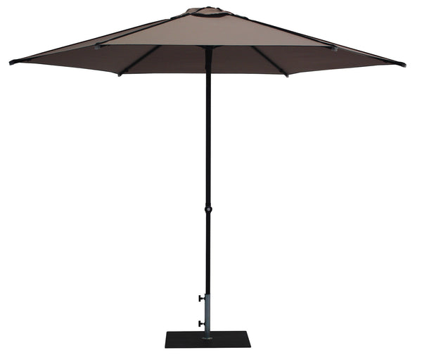 sconto Ombrellone da Giardino Ø3 m Palo Ø38 mm in Alluminio Tessuto Dralon Acrilico Border Taupe