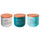 Lot de 3 Pots Double Face à Sel, Sucre et Café 500 ml en New Bone China VdE Tivoli 1996