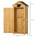 Casetta Box da Giardino Porta Utensili 77x54,2x179 cm in Legno Impermeabile Giallo