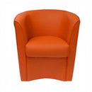 Poltrona Adda 75x66x76 cm in Similpelle arancio