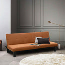 Divano Letto 175x80x70 cm in Microfibra Marrone