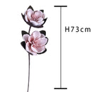 Set 2 Magnolia Artificiale Composta da 2 Fiori Artificiali Altezza 73 cm 