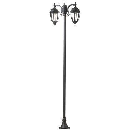 acquista Pole Alto Lampe pour Jardin Deux Lumières Couleur Grise pour Extérieur Olive Sovil Line