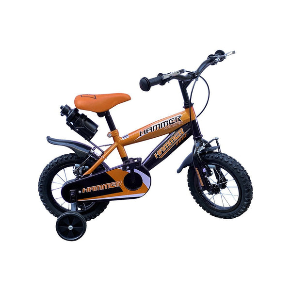 Vélo pour enfants 16" avec bouteille d'eau et cadre en acier orange sconto