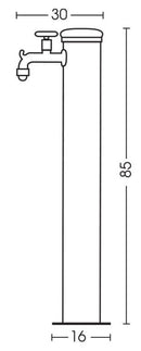 Fontana da Giardino con Doppio Rubinetto Belfer 42/ARRF Verde Acido