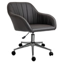 Sedia Poltrona Operativa da Ufficio 60x59x79-89 cm in Similpelle Marrone