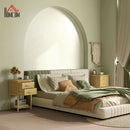 Set 2 Comodini con 2 Cassetti e Ripiano Inferiore in stile Nordico 40x34x60 cm in Bambù 