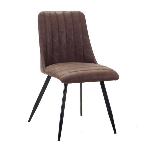 online Chaise en similicuir marron Adami 57x47H84 cm
