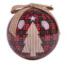 Set 14 Palle di Natale Ø7,5 cm in Polyfoam con Box Rosso, Beige e Oro