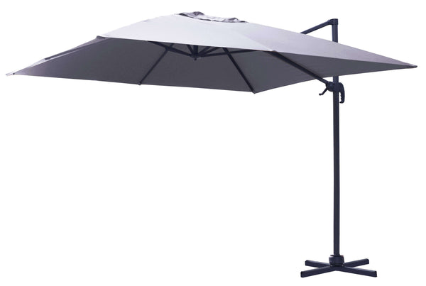 Parasol de jardin décentralisé 3x3m en aluminium gris Montana prezzo
