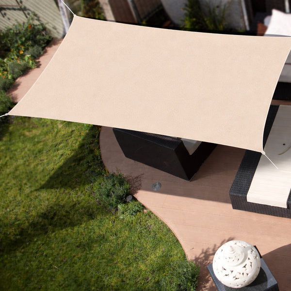 Tenda da Giardino Vela Parasole 2x3 m Telo Ombreggiante Rettangolare in Poliestere Ecru online