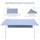 Tenda da Sole Portatile 3x3 m Impermeabile Bianco   