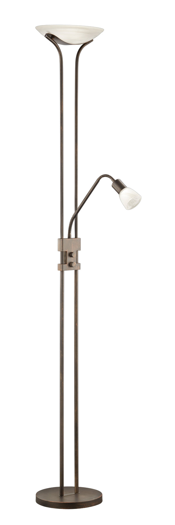 sconto Lampadaire LED d'intérieur en métal rouillé vieilli